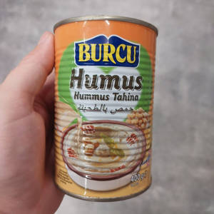 Хумус консервированный Burcu ж\б , Турция 9.6кг (упаковка 24 шт х 400гр)