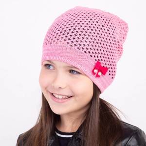 Легкая шапка для девочек весна 2018 - Артикул 1786