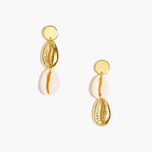 Shell drop statement earrings