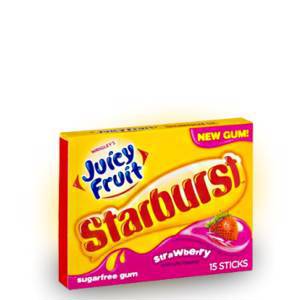 Wrigley's Starburst Juicy Fruit Strawberry