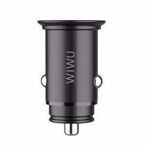 WiWU PC201 Dual USB QC4.0 Quick Charge Zinc Alloy USB-C 5A Car charger