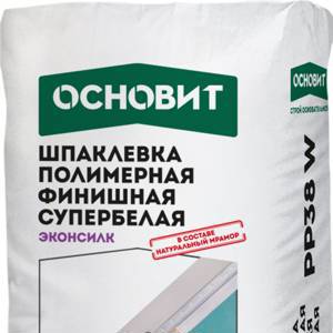 ШПАКЛЕВКА ПОЛИМЕРНАЯ ФИНИШНАЯ СУПЕРБЕЛАЯ ОСНОВИТ ЭКОНСИЛК PP38 W ТОЛЩИНА СЛОЯ 0,5-5 ММ