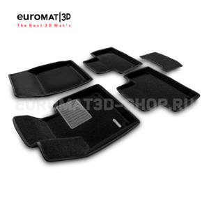 Текстильные 3D коврики Euromat3D Premium в салон для Volvo XC 90 (2015-) № EMPR3D-005509