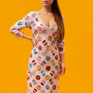 Сорочка женская 1404 Пончики