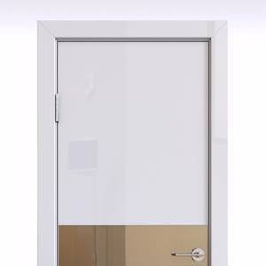 Дверь межкомнатная DO-501 Белый глянец/зеркало Бронза (ДО-501)