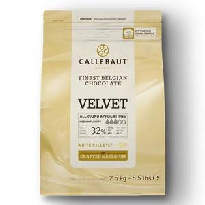 Белый шоколад в галетах Velvet (32% какао), 2,5 кг (Callebaut)