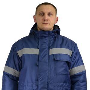 Костюм  мужской  рабочий "Сургут" зимний куртка, п/к  тк.Оксфорд т-синий (203.М.)