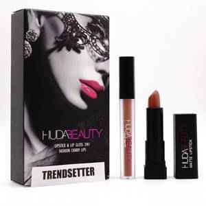 HUDA BEAUTY LIPSTICK & LIP GLOSS 2 IN 1 (TRENDSETTER), блеск + помада для губ 2 в 1