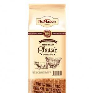 Кофе в зернах DeMarco Fresh Roast Classic в эконом пакете 1 кг
