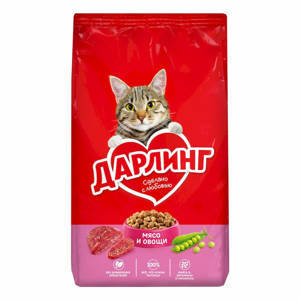 Darling сухой корм для кошек, с мясом и овощами - 1,75 кг