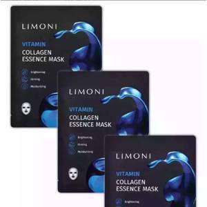 Набор масок для лица витаминизирующих с коллагеном Vitamin Collagen Essence Mask Set 3шт LIMONI