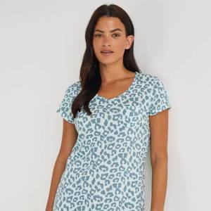 Aqua Animal Print Nightie