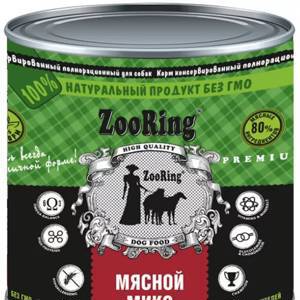 ZOORING Dog (Премиум) влажный для собак Паштет  МЯСНОЙ МИКС (Банка) 850гр х 1шт