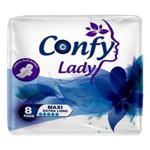 Прокладки гигиенические Confy Lady Maxi Extra Long с крылышками 8 шт