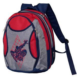 Рюкзак школьный 145 красный/серый/синий