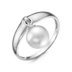 Серебряное кольцо КЮЗ Del'ta с фианитом и жемчугом Dс116875