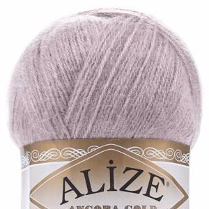 Пряжа ALIZE Angora gold / 163 серая роза