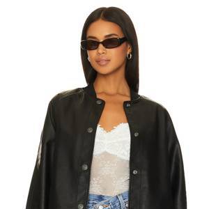 Wild Rose Faux Leather Bomber
                    
                    Free People