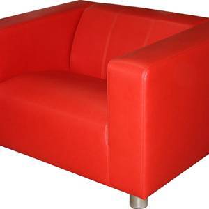 C-300 кресло для отдыха (опора 80 мм) 110х88х64 экокожа oregon 09 красный коллекции С-300