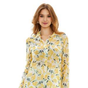 рубашка женская  Gant, цвет желтыйМодель: LEMON COTTON SILK SHIRT, арт: 4320121