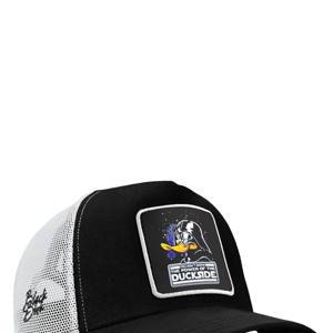 V1 Trucker Duckide -логотип кода 1BS Unisex Black -and -phite Hat (Cap)