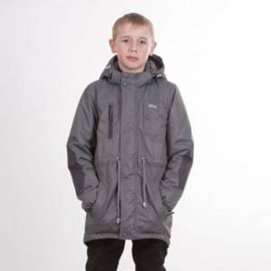 Детская куртка-парка для мальчика весна/осень КМ-002 (темно-серый)