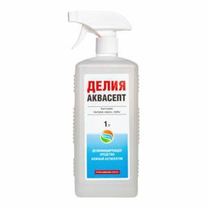 Кожный антисептик без спирта "Делия-аквасепт" (Санитека), 1 л с триггером