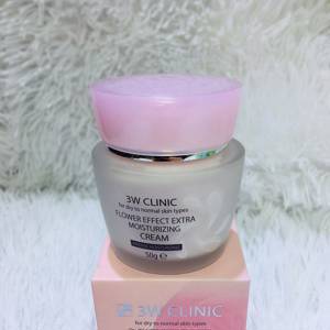 Увлажняющий крем для лица 3W CLINIC с цветочными экстрактами Flower Effect Extra Moisturizing Cream, 50 ГР