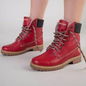 Красные кожаные зимние ботиночки для девочки    ( 1668-2з/32 ) 
Размер: 32