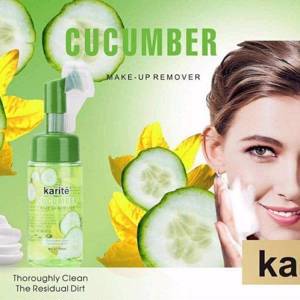 Пенка для умывания с щеточкой Karite Make Up Remover Cucumber 150мл