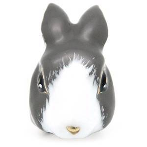 Дизайнерское кольцо кролик  Серый