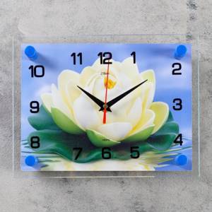 Часы настенные, серия: Цветы, "Кувшинка", 20х26 см, микс
