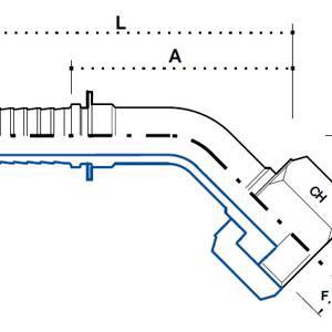 ORFS (Г) угловой ниппель 45°