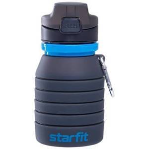 Starfit FB-100 Бутылка для воды складная с карабином Серый/Синий