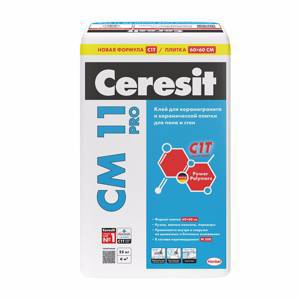 Клей для керамогранита и керамической плитки Сeresit CM 11 Pro (25 кг)