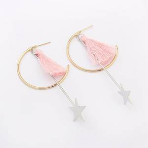 F44573 Tassel Copper Earrings