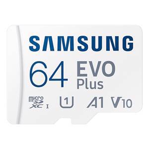 64Gb MicroSD Samsung EVO PLUS Class 10 - карта памяти с адаптером