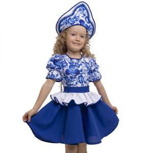 Карнавальный костюм Гжельский сувенир детский для девочек