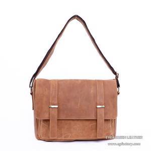 custom mens genuine leather shoulder bag waterproof leather messenger bag EMH015