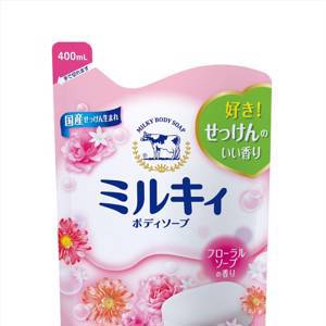 MILKY BODY SOAP Мыло жидкое  для тела с молочными протеинами (цветочный аромат) (смен.уп) 400 мл