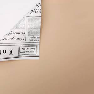 Корейская плёнка двухсторонняя «Газета» ч/б 58см х 58см х 20шт Светло-коричневый