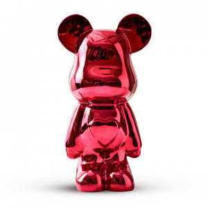 Статуэтка Lucky Bear (Bearbrick) IST-020, 28 см, красный глянцевый