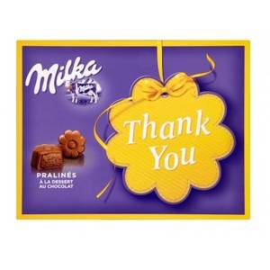 Шоколадные конфеты Milka Milk Cream ‘Thank you’ 110гр