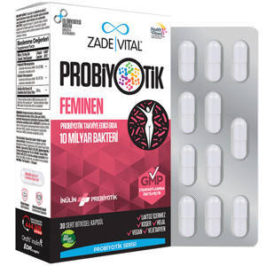 Zade Vital Probiotics Feminen 30 Kapsül