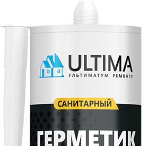 Ultima, герметик силиконовый санитарный, белый, 280 мл