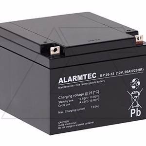 Батарея аккумуляторная Alarmtec BP26-12, 12V/26Ah, 125x166x175 HxLxW, 8kg, 5 лет