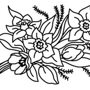 NEW! Трафарет для рисования песком "Весенние цветы" формат А4 (Россия)