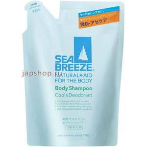 Shiseido SEA BREEZE Гель для душа с охлаждающим и дезодорирующим эффектом, мягкая упаковка, 400 мл.(4901872887460)