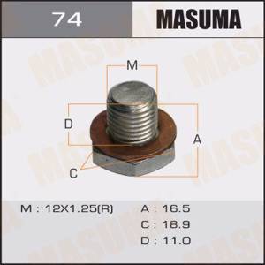 Болт (пробка) маслосливной Masuma без магнита M12x1.25