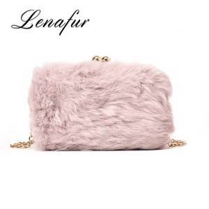 Lady Evening Rabbit Fur Fahion Bag For Women